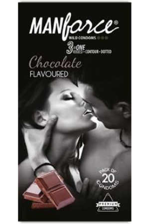 manforce-wild-3-in-1-chocolate-flavoured-condom-20-sheets