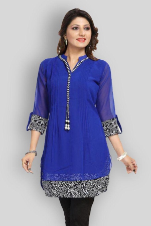 meher-impex-blue-georgette-womens-straight-kurti-pack-of-1-xxl