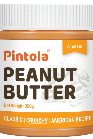 pintola-classic-crunchy-unsweetened-peanut-butter-350-gm