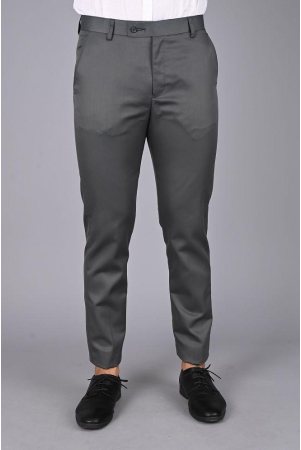 MANCREW - Grey Viscose Slim - Fit Men's Formal Pants ( Pack of 1 ) - 36, Grey