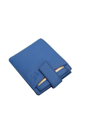 LEADERACHI Leather Blue Wallet for Men