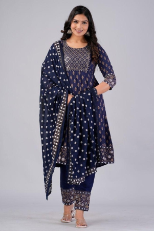 mauka-rayon-printed-kurti-with-pants-womens-stitched-salwar-suit-blue-pack-of-1-none