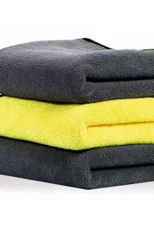 HOMETALES Multicolor 800 GSM Microfiber Cloth For Automobile ( Pack of 3 )