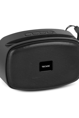 Tecsox Stone351 5 W Bluetooth Speaker Bluetooth V 5.1 with USB,SD card Slot,Aux Playback Time 6 hrs Black - Black