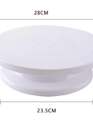 store77-11-inch28-cm-rotating-cake-turntable-turns-smoothly-revolving-cake-stand-cake-decorating-kit-display-stand-baking-tools-accessories-supplies-for-cookies-cupcake-white