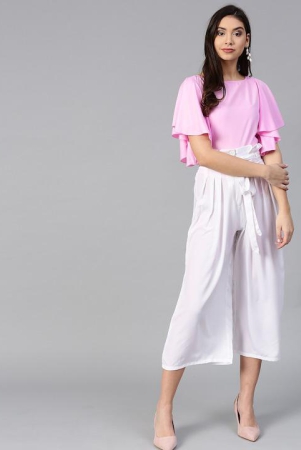 Women Pink & White Top with Trousers