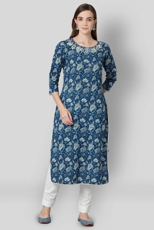 divena-blue-cotton-womens-straight-kurti-3xl