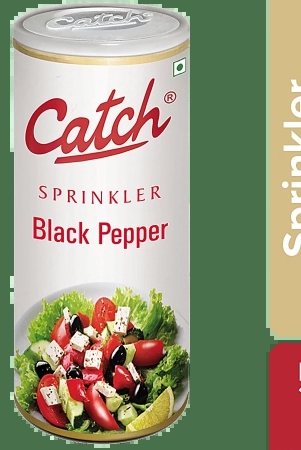 Catch Black Pepper Sprinkler - Adds Flavour & Aroma, 50 G Can