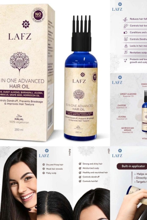 Lafz 10-In-1 Advanced Hair Oil For Dandruff & Hair Fall with No Dilution - 200 ml