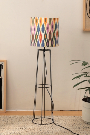 IKKAT Floor Lamp 100 -Ikkat Fabric, Floor Lamp, Indian and Scandinavia fusion, modern lighting, trending floor lamp