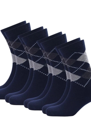 wildstuff-cotton-mens-self-design-blue-mid-length-socks-pack-of-4-blue