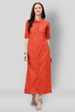 kipek-orange-cotton-womens-straight-kurti-pack-of-1-3xl