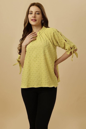 gufrina-yellow-polyester-womens-regular-top-pack-of-1-none