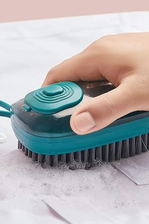 GOGA FASHION Adding Liquid Cleaner Brush | 3 in 1 Plastic Washing Pot Brush Kitchen Household Dish Cleaning Brush | Soft Wool Laundry Shoes Tile Cleaning Brush | Multipurpose Scrubber Brush 