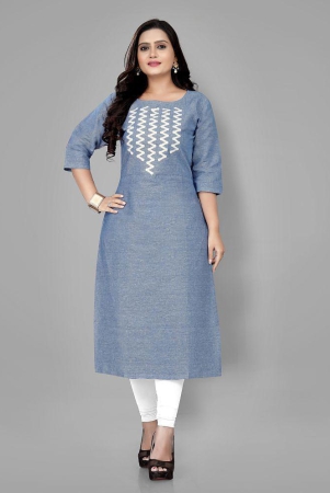 riaana-blue-cotton-womens-straight-kurti-pack-of-1-none