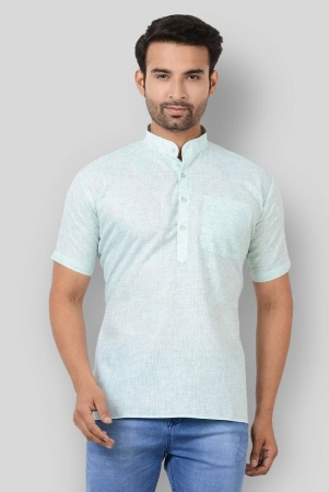 maharaja-green-cotton-blend-mens-shirt-style-kurta-pack-of-1-none