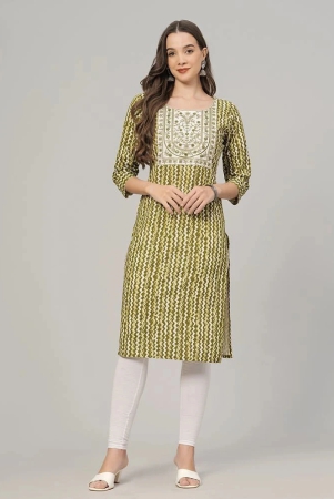 jc4u-cotton-embroidered-straight-womens-kurti-green-pack-of-1-none