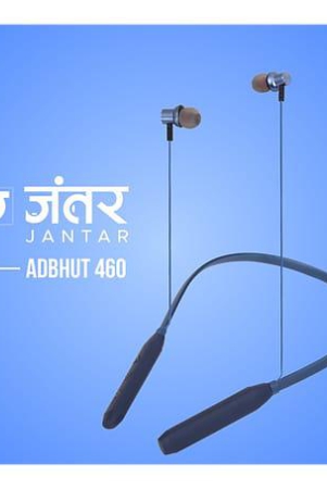 Jantar  Adbhut 460 Wireless Bluetooth Neckband-Navy Blue, Deep Bass, 10mm Dynamic drivers, BT Version 5.3, Braided wire, Magnetic eartips
