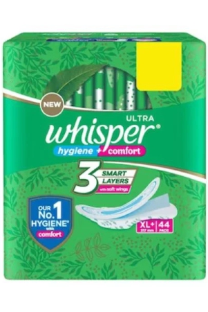 Whisper Ultra Clean Sanitary Pads XL 44 Pcs