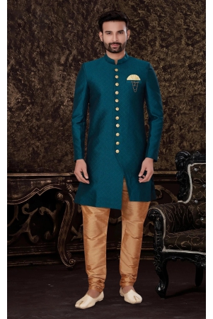 exclusive-mens-sherwani-with-dhoti-m-sea-green