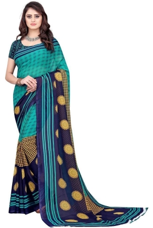 leelavati-green-georgette-saree-with-blouse-piece-pack-of-1-green