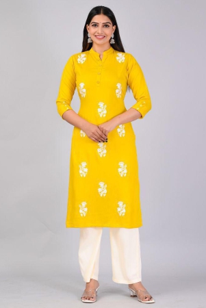 mauka-rayon-embroidered-kurti-with-palazzo-womens-stitched-salwar-suit-yellow-pack-of-1-none