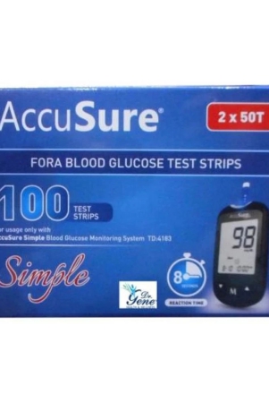 accusure-simple-blood-glucose-test-100-strips-2-x-50-test-strip-multicolor