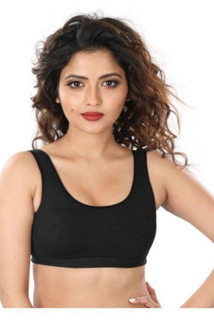 dermawear-black-poly-cotton-solid-sports-bra-3xl