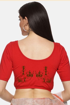 women-back-printed-stretchable-blouse-u027-red-x-large