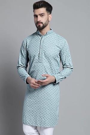 men-blue-chikankari-embroidered-and-sequence-kurta-only-xxl-blue