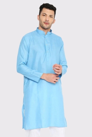 maharaja-blue-cotton-blend-mens-regular-kurta-pack-of-1-none