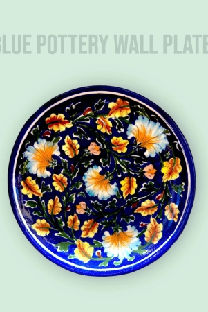 Blue Pottery Wall Plate - 8 inches