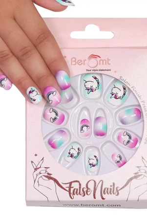 kids-unicorn-false-nails-nail-kit-included-unicorn-blue