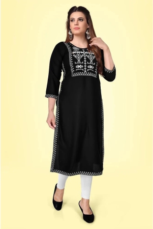 kapadia-black-rayon-womens-straight-kurti-pack-of-1-none