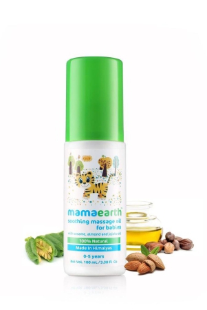 Mamaearth Soothing Massage Oil for baby  (100 ml, 0-5 Yrs,White)