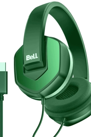 bell-blhdp130a-type-c-wired-headphone-over-ear-24-hours-playback-passive-noise-cancellation-ipx4splash-sweat-proof-green