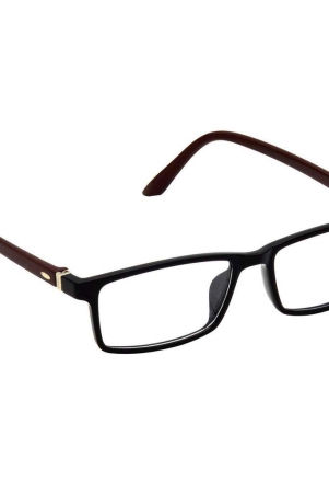 Hrinkar Trending Eyeglasses: Brown and Black Rectangle Optical Spectacle Frame For Men & Women |HFRM-BK-BWN-15