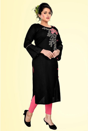 haya-fashion-black-rayon-womens-straight-kurti-pack-of-1-none