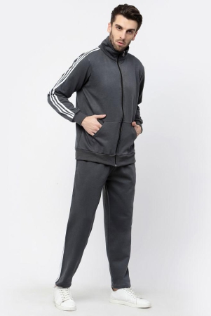 KZALCON - Grey Cotton Blend Regular Fit Mens Tracksuit ( Pack of 1 ) - XXL
