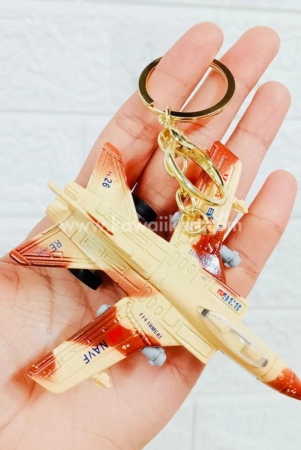 f15-fighter-plane-pull-back-keychain-brown-single-piece