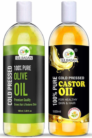 gulbadan-cold-pressed-olive-oil-and-castor-oil-100-ml-pack-of-2