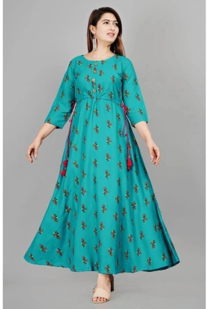 smien-turquoise-rayon-womens-flared-kurti-pack-of-1-none