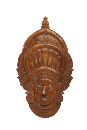 Wooden Theyyam Face Wall Mask | Decorative Wall Hangings-