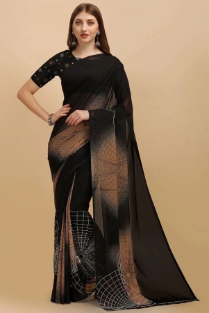 leelavati-black-georgette-saree-with-blouse-piece-pack-of-1-black