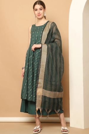 green-woven-design-kantha-work-kurta-with-palazzos-with-dupatta-m-green