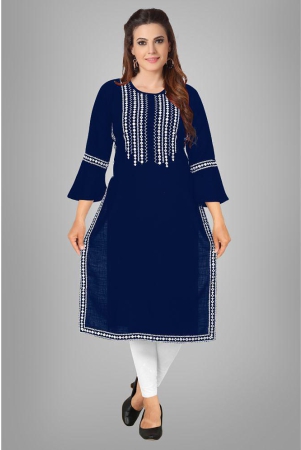 kapadia-blue-rayon-womens-straight-kurti-pack-of-1-none