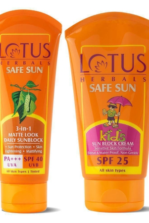 lotus-herbals-safe-sun-spf-40-100g-and-safe-sun-kids-spf-25-100g