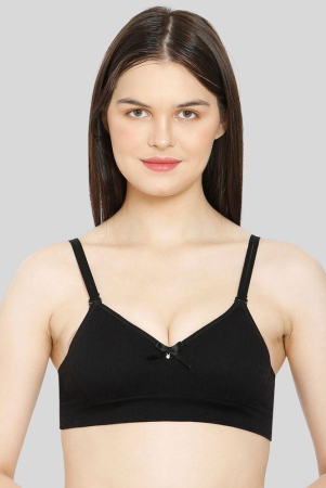 ilraso-black-cotton-non-padded-womens-t-shirt-bra-pack-of-1-none