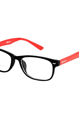 REDEX RECTANGLE  UNISEX BLACK&RED COLOR FULL FRAME-Blue Cut Without Power Lens