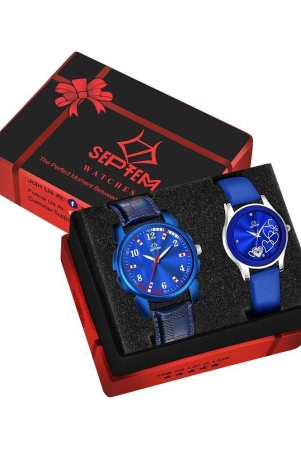 septem-blue-leather-analog-womens-watch